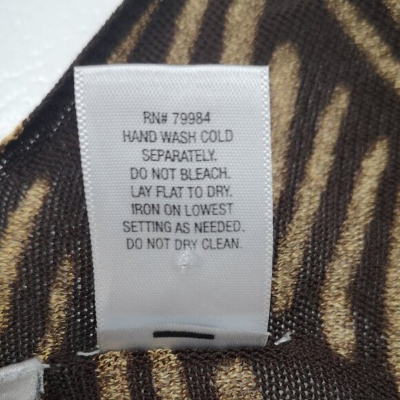 NWT Chico's Ladies No Size Brown & Tan with Bead Embellishments Shawl / Wrap - Picture 5 of 6